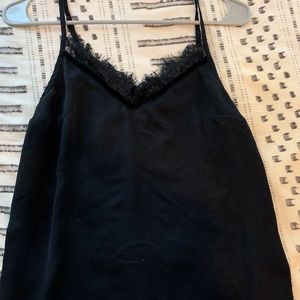 Silky Lace Trim Tank